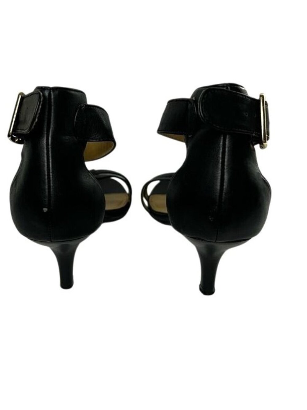 CATO Black Strappy Heels Size 8 Open Toe Ankle Strap Stiletto Sandals - Picture 5 of 11
